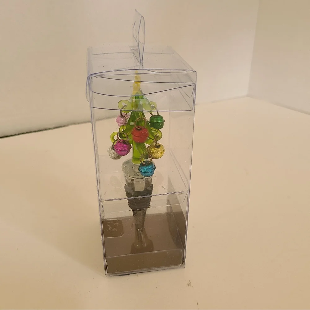 Pier 1 Imports Christmas Tree Bottle Stopper NIP